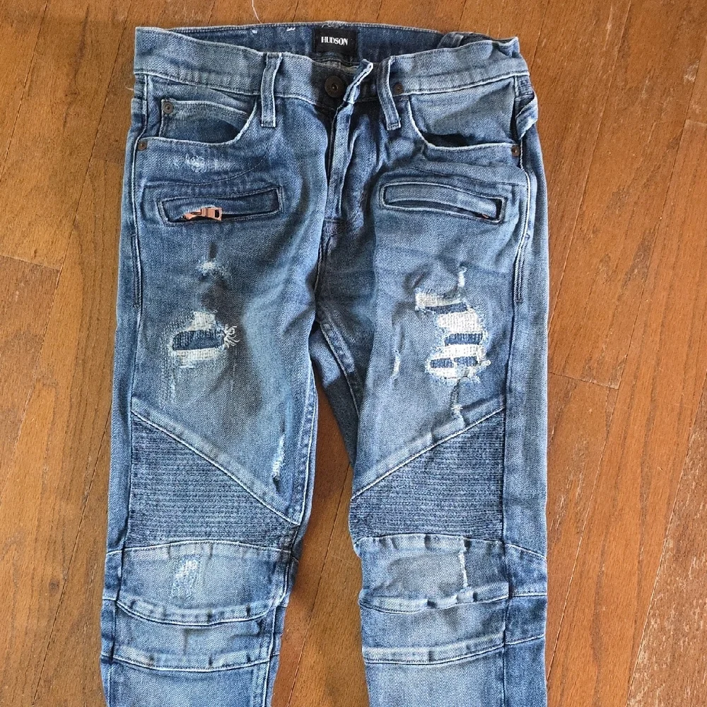 Hudson Jeans Blue Skinny Distressed‎ Denim